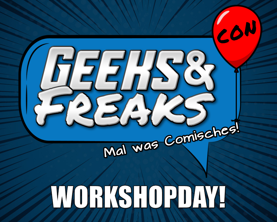 Logo Geeks & Freaks mit Unterschrift "Workshopday"